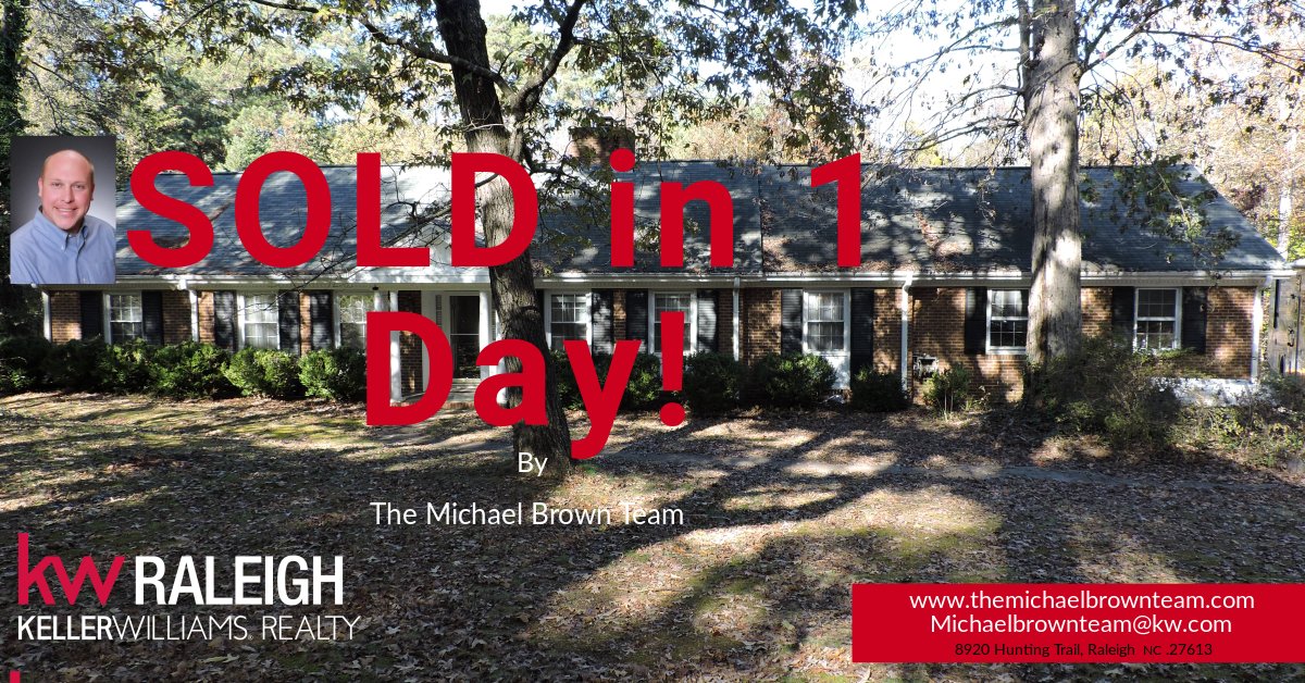 SOLD in 1 Day for Full List Price!! 💲🏡 Looking to sell? Know someone who is? Call The Michael Brown Team to get it Sold!