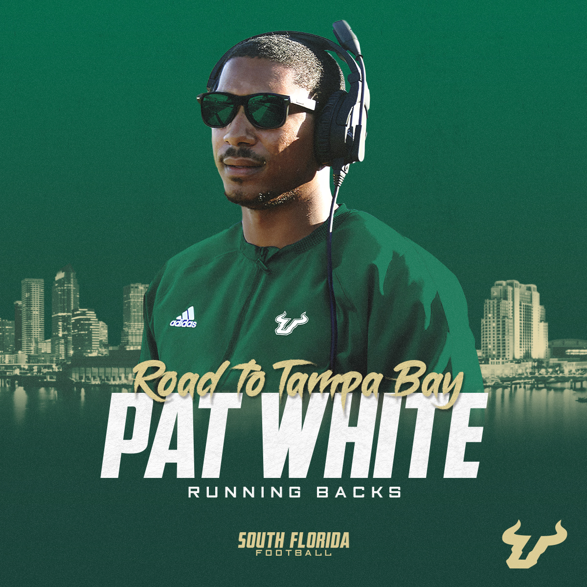 Welcome to the Bay, @P5White! 🌴

Named Running Backs Coach.
✅Former standout WVU QB ran for 4,480 yards &amp; 47 TD on his career. Has coached the last two SWAC Offensive Players of the Year at Alcorn State.

➡️bit.ly/2QJOpW8

#United #Bullieve #HornsUp 🤘