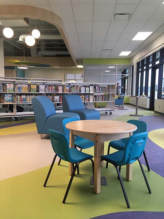 StAlbertLibrary's tweet photo. Jensen Lakes Library is now open, and we're excited to welcome everyone. It's a small space, but we know it will have a big impact. Remember, library cards are free for #StAlbert residents! #HappyNewLibrary https://t.co/MTRtysxQod