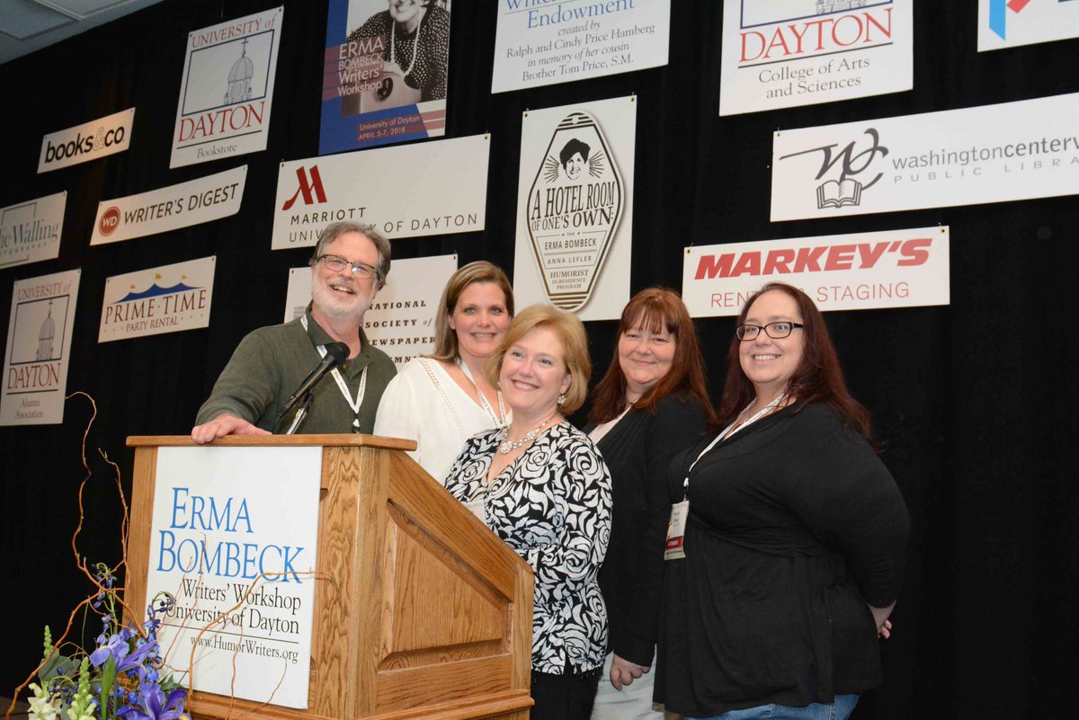 ebww's tweet photo. #TBT In the winners' circle at #EBWW2018. Deadline for entering the Erma Bombeck Writing Competition is 8 a.m. (EST), Monday, Jan. 6. Plenty of time! Details: https://t.co/cAITs3XMY8 #amwriting https://t.co/nKLJipaj4y