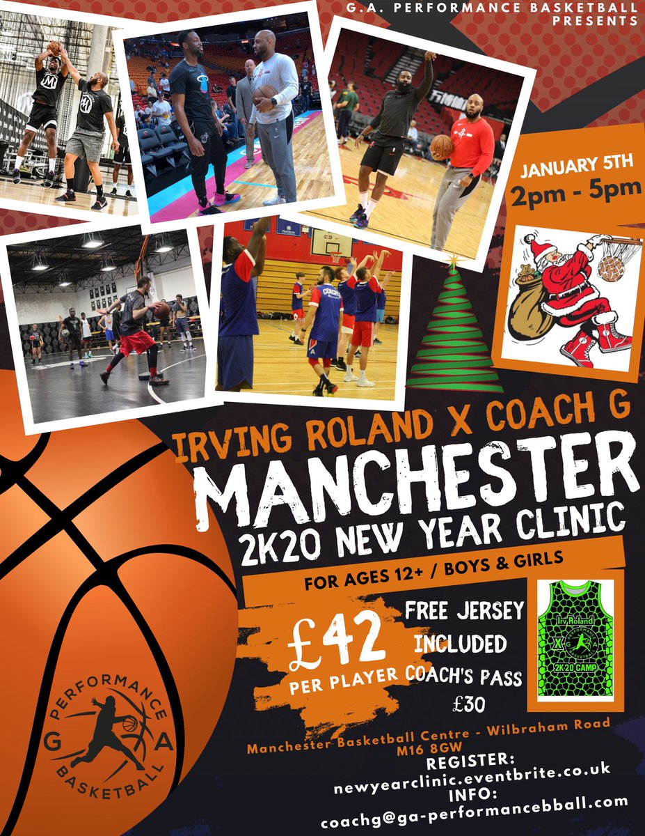 Inspired by what you’ve seen at the Haris? Still spaces left for Sunday’s clinic with top skills coach Irving Roland, who has worked with NBA star James Harden.