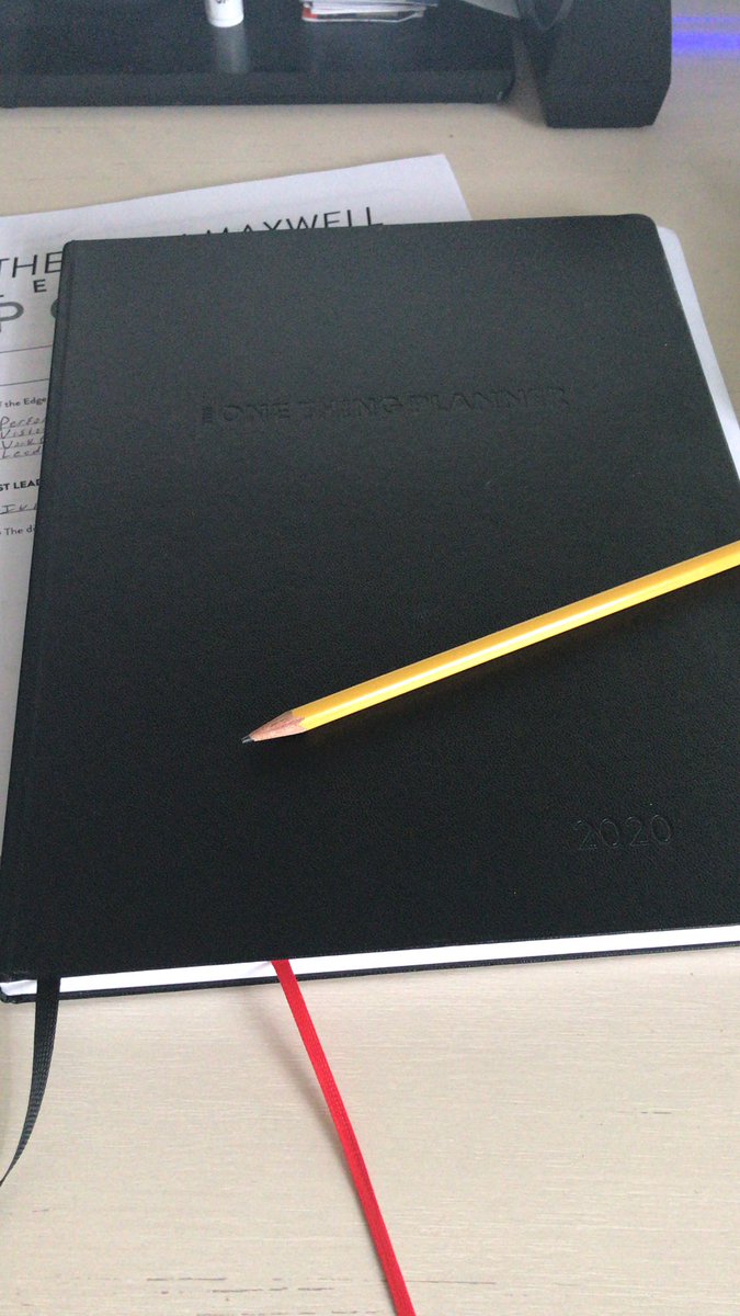 RareBreedDev's tweet photo. Enjoying my new @the1thingbook The ONE Thing Planner! Scheduling what I want to accomplish.  Came across this gem on my @JohnCMaxwell podcast worksheet: “Most of us plateau when we lose the tension between where we are and where we ought to be.” John. Gardiner https://t.co/QNQ0GlIvn0