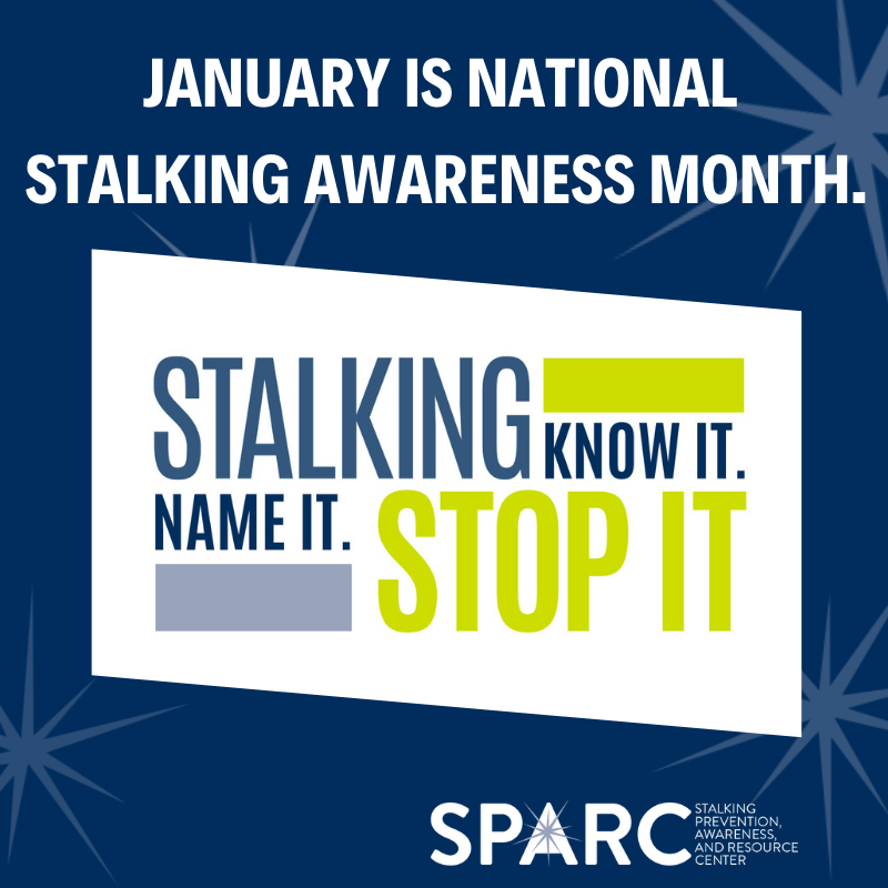 DVACK_CampusAdv's tweet photo. January is National Stalking Awareness Month. Stalking is unacceptable in any form!
#KWU #KStatePolytech #BelieveSurvivors @DVACK #CampusAdvocate #VictimAdvocacy #SalinaKS #NSAM2020 https://t.co/TF4PoedUg9