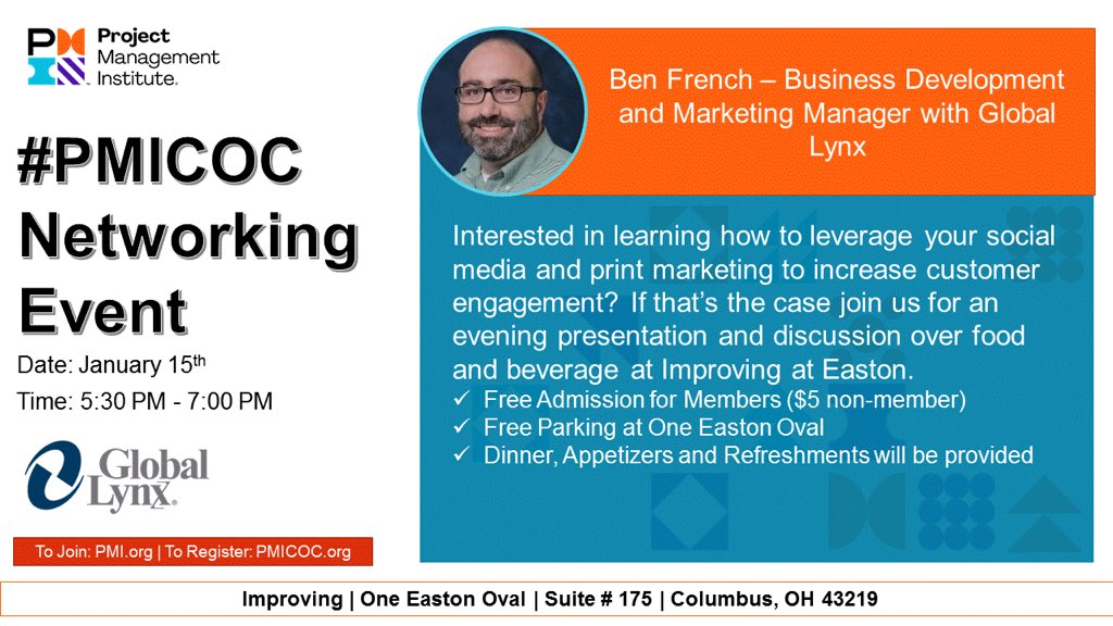 PMICOC's tweet photo. Registration is still open! https://t.co/VjAeKEx6Hi @improvingOhio
#PMICOC #PMICOCMarketing https://t.co/PQPRyMcv7u