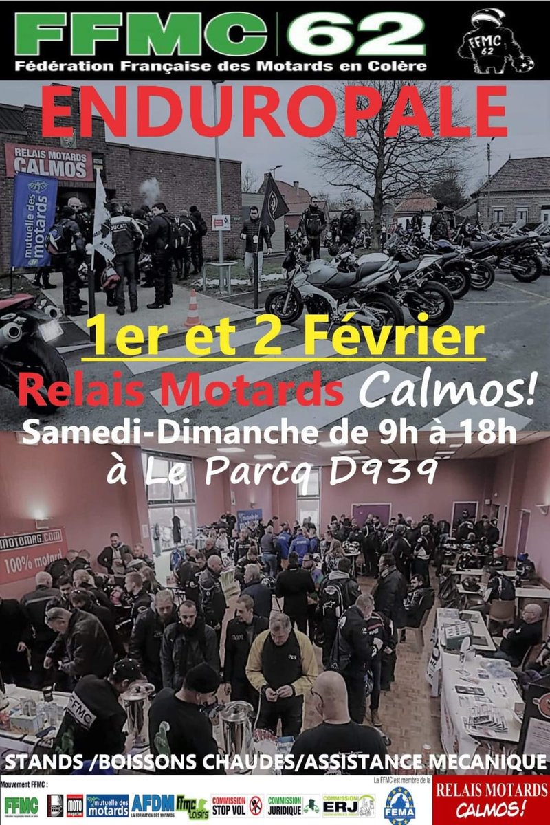FFMC62's tweet image. Sur la route de l Enduropale le relais calmos de la ffmc 62 vous permettra de faire une pause et de vous réchauffer.