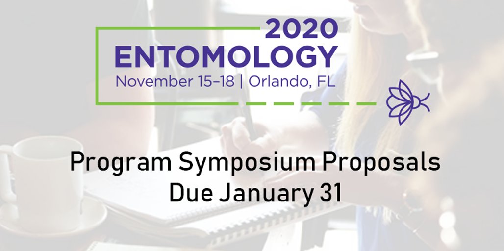 Drive the conversation at Entomology 2020 by submitting your program symposia! Deadline: January 31, 2020. Submit today: https://www.abstractscorecard.com/cfp/submit/loginsso.asp?EventKey=KKOMMRHW