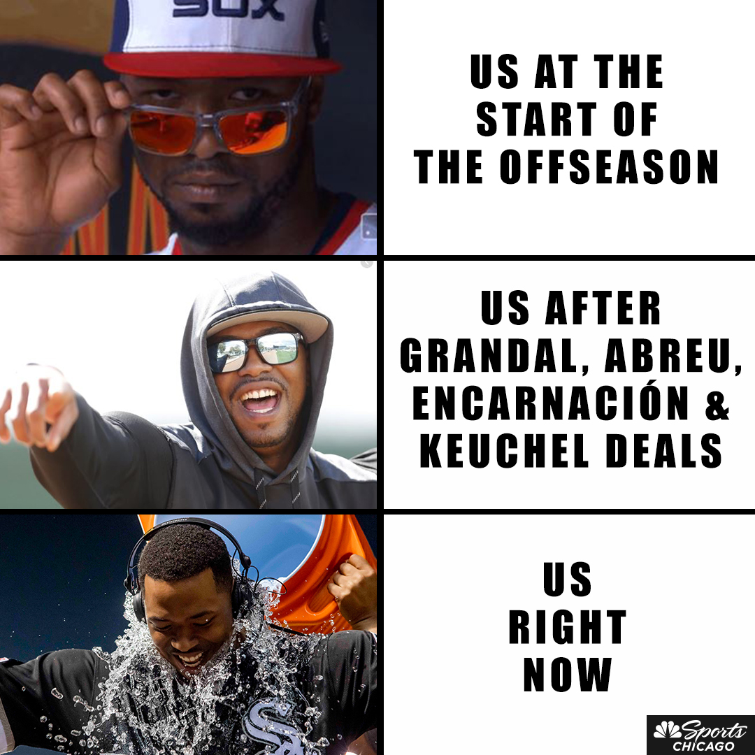 CHSN_WhiteSox's tweet photo. The three stages of the White Sox winter https://t.co/F5TRNZzIap