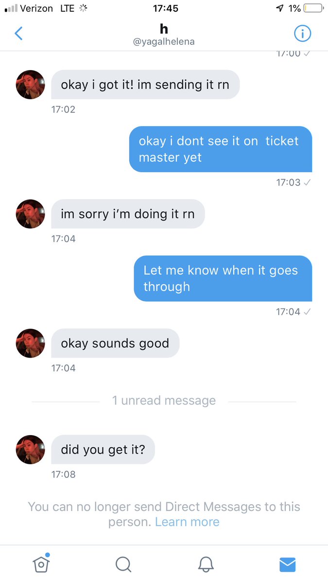 everhsinceny's tweet photo. hey everyone, just lost 195$ trying to buy a harry msg ticket. I am beyond devastated and so mad that i let myself be this naive. I am just warning everyone to not buy from twitter and lose hard earned money 🥺🥺 i got caught up in wanting to see @Harry_Styles https://t.co/K7HJVMsrjN