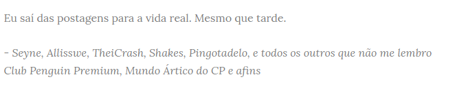 cppremiumon's tweet photo. O fim da história do Club Penguin Premium e a despedida de Seyne da comunidade Club Penguin. Obrigado por tudo, pessoal! Leia tudo em: https://t.co/R8HmMn0j00 https://t.co/m4LrQDz9ff