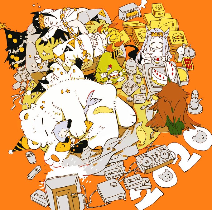 【新年】
あけましておめでとうございます!
イラストは年越しの様子?
 #ゆる大罪 