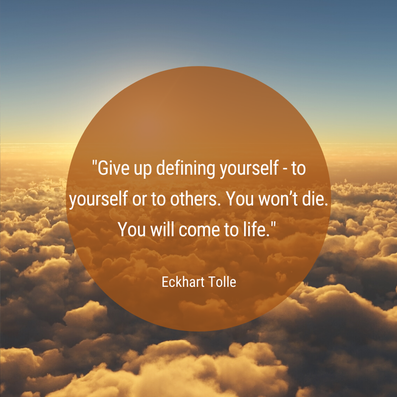 Eckhart Tolle (@eckharttolle) on Twitter photo "Give up defining yourself - to yourself or to others. You won’t die. You will come to life." - Eckhart Tolle "Give up defining yourself - to yourself or to others. You won’t die. You will come to life." - Eckhart Tolle