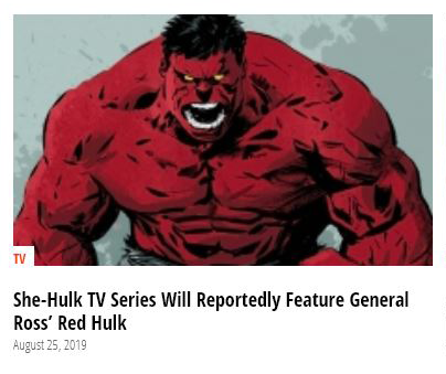 THEN THEY SAY THAT RED HULK WILL APPEAR ON THE SHOW. WHAT??That's five CGI heavy characters now, again, with a show that has only a potential budget of just up to $20M per episode.But, wait, there's more!