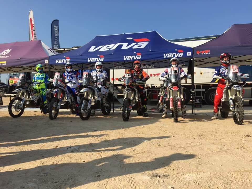 HusqvarnaHT's tweet photo. Had shakedown today, team and riders are ready for scruitineering and the #Dakar2020 https://t.co/yNnoh5D1Dw