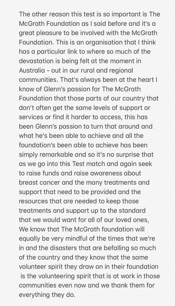 Kate3015's tweet photo. The hate directed toward the leader of this country is shameful. Yesterday he was ripped into by the ‘shrew’ class over hosting the NZ &amp; Aussie cricket teams. The shrews cherrypicked bits of what was said &amp; NEVER mentioned is this. #MsGrathFoundation #BreastCancer #NYTest https://t.co/1tmeP2jeR4