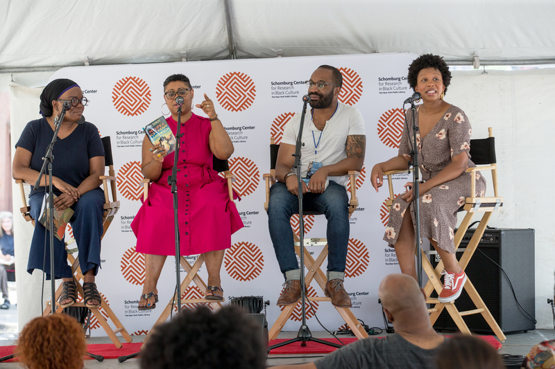 SchomburgCenter's tweet photo. #2019Highlight: In June, we expanded on our tradition of championing writers of color from around the world and held our first #SchomburgCenter Literary Festival. The one-day event featured exhibitors, readings, panel discussions, workshops, and more for all ages. https://t.co/qPKnakWja2