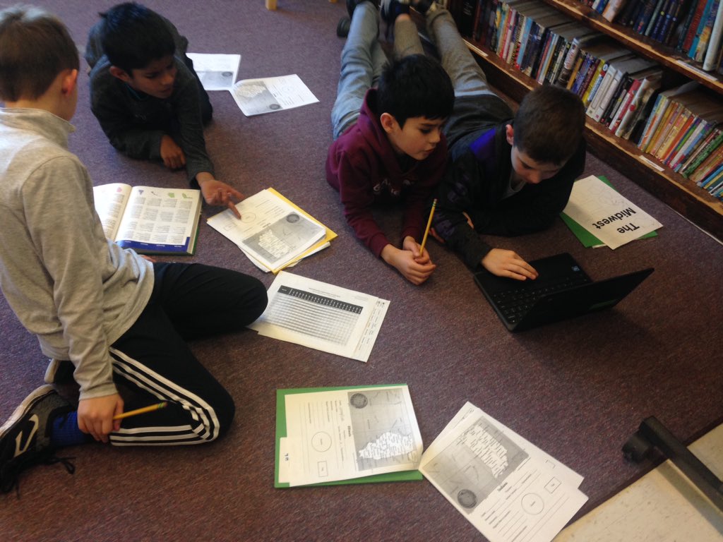 We are getting right back into our groove. Today we worked in small groups to research the midwest region.
