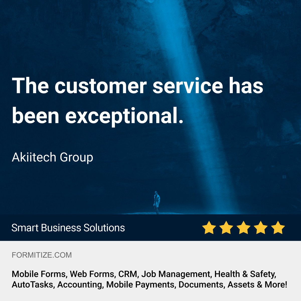 Formitize's tweet photo. https://t.co/rSsZsOEk5Y
Formitize - Akiitech Group say Formitize customer service has been exceptional. Find out more at https://t.co/yp9V7h5u52
#paperless #smartforms #formitize #mobile #businesssolutions https://t.co/khdEczfrss