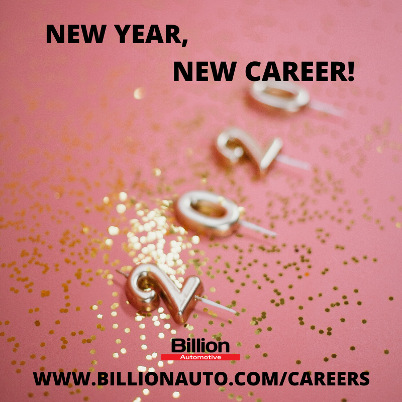 NEW YEAR, NEW CAREER!  Check out our opportunities in Rapid City, Sioux Falls, Sioux City, Clear Lake, Iowa City, and Clinton at billionauto.com/careers

#2020 #NewYear #NewYou #NewCareer #BillionReasonsWhy