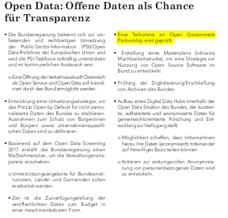 vavoida's tweet photo. @peetervarga @helen_turek @maassenpaul Happy @opengovpart New Year from Vienna. Fresh from the new coalition agreement: ~"Participation in Open Government Partnership is examined / under consideration."
"Eine Teilnahme an OGP Partnership wird geprüft." #ogpDE #ogpAT https://t.co/G86bqXt3Xa