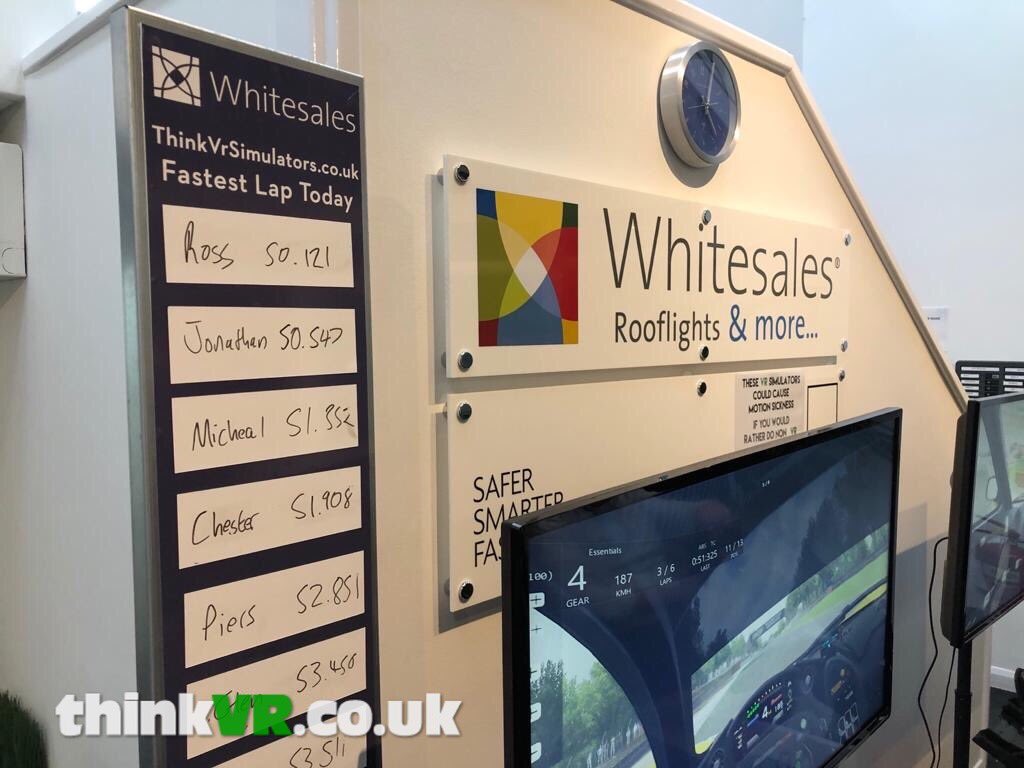 Had a great day of Scalextric &amp; VR Simulator Racing today at <a href="/WhitesalesUK/">Whitesales</a> in Cranleigh. 

With prizes for the Le Mans style team relay race on the Scalextric &amp; fastest laps on the Scalextric &amp; VR Sims. Congrats to Ross on getting the #VRSims fastest lap!

thinkVR.co.uk