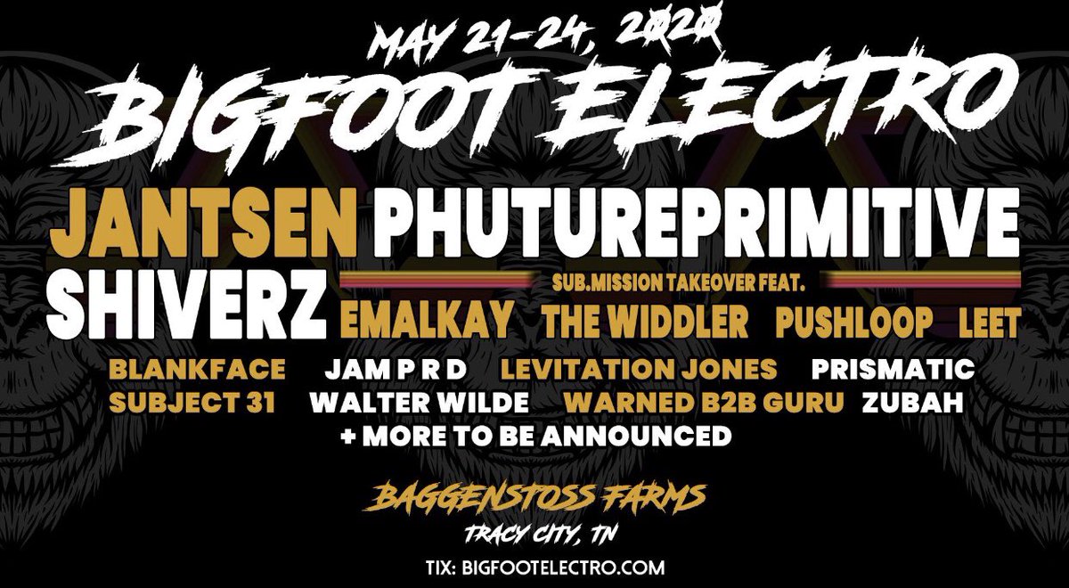 The_Widdler's tweet image. New year, new announcements
—
@subdotmission takeover at @BigfootElectro in Tracy City, TN this May 👾

#SoundNotHype