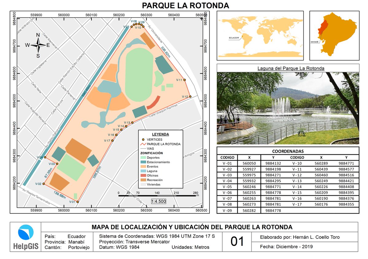 Hercoetor's tweet photo. Mapa de Localización y Ubicación del Parque La Rotonda realizado en el reto #MiPrimerMapa con ArcGis, desarrollado por @HelpGIS...¡¡Reto Cumplido!!
....
#ArcGis #MapaGIS #GIS #Maps #Mapa #HelpGIS https://t.co/su2yAn8pa7