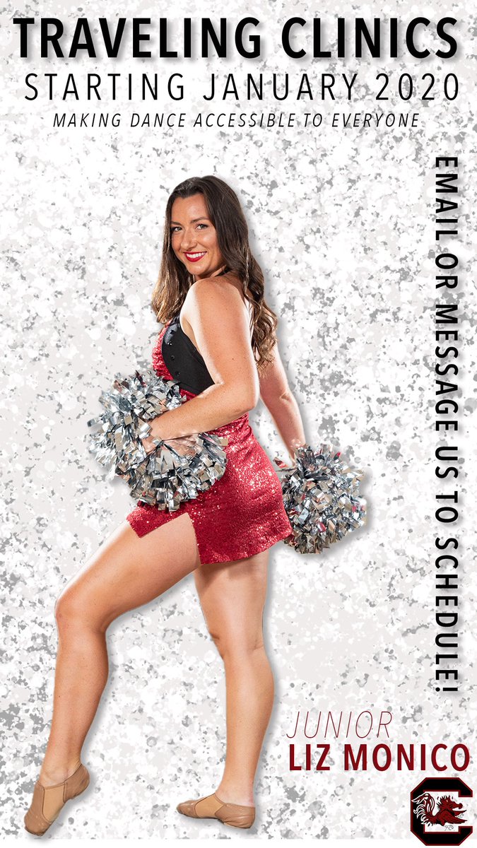 UofSC_Coquettes's tweet photo. Let’s dance together! 💃

Message us today to schedule your free Coquette clinic! 🤩🤩

#coquettesowoww https://t.co/4vw1io5ahh