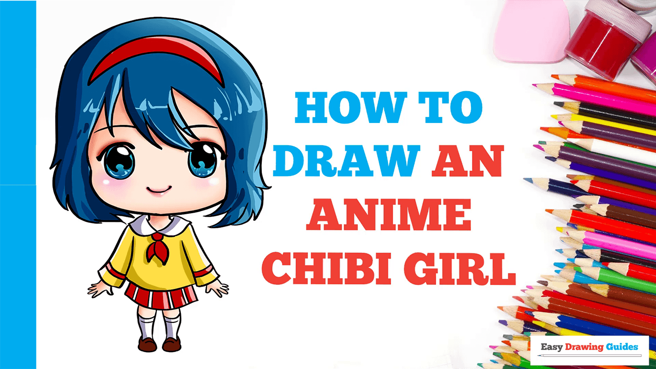 How to Draw an Easy Anime Girl - Easy Drawing Tutorial For Kids