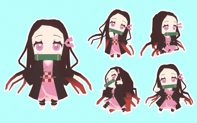 mioさんがTwitterに投稿した竈門禰豆子(鬼滅の刃)のイラスト。