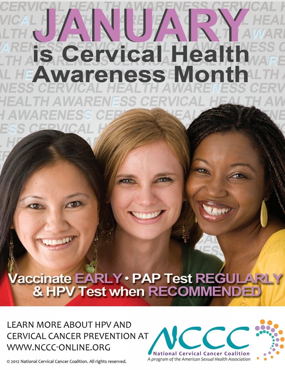 CTNAHN's tweet photo. January is Cervical Awareness month! 
Vaccinate early-Pap test regularly and HPV test when recommended!!
#womenshealth #prevention https://t.co/zcws5NE4xe
