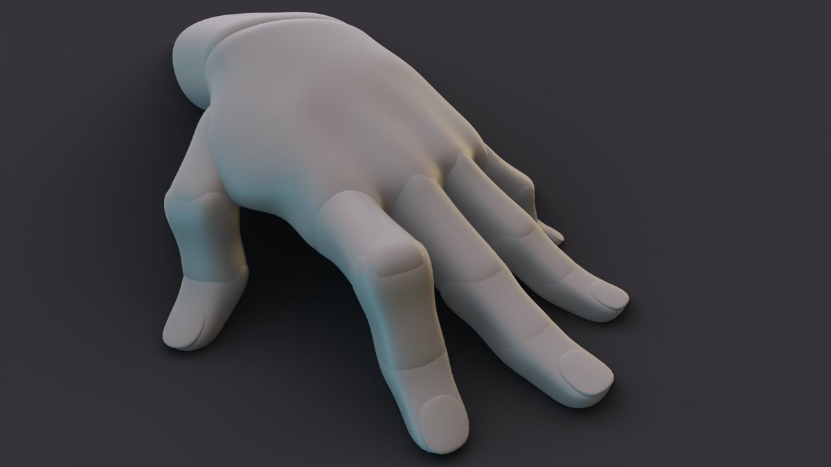 Sat down to pose my character today (Zbrush sculpt) and got so frustrated with the hand, that I quit everything and made a hand mannequin... hope its gonna save me some trouble in the future! #Blender3d