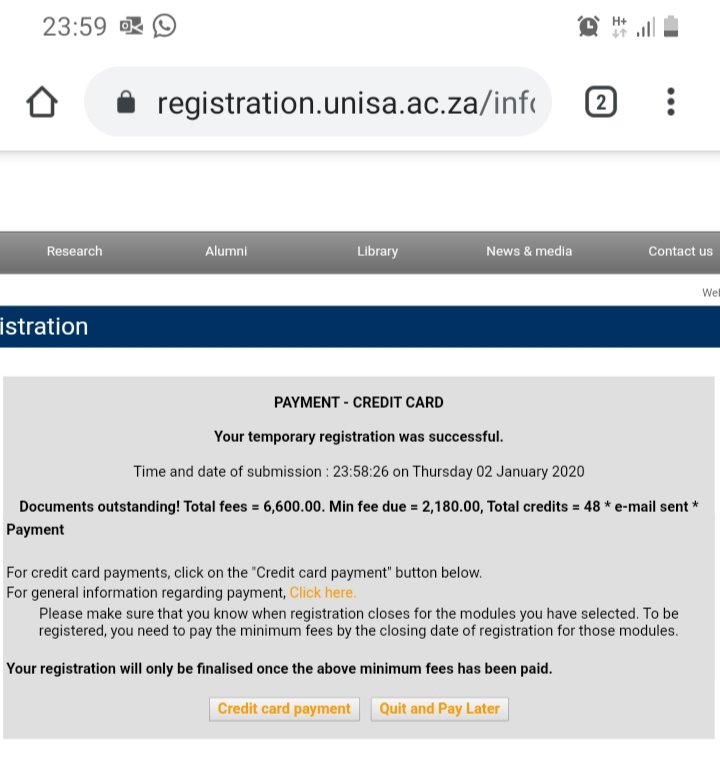 SineMpontshane's tweet photo. Successfully registered @unisa now @myNSFAS please play your part...this is the last round then we part ways bafethu...please rain those Total fees: R6,600.00. #GradLoading👨🎓 https://t.co/cd3UjHzejd