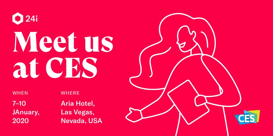 24i_Media's tweet photo. A new decade, a new year and a new video service? For those going to Las Vegas, be sure to book a meeting with our team to find out how to create your #nextgeneration #videoexperiences for the next generation https://t.co/1EVjS1nJXH
#CES2020 #OTT #TVapps #videostreaming https://t.co/PMlUWXzlCg