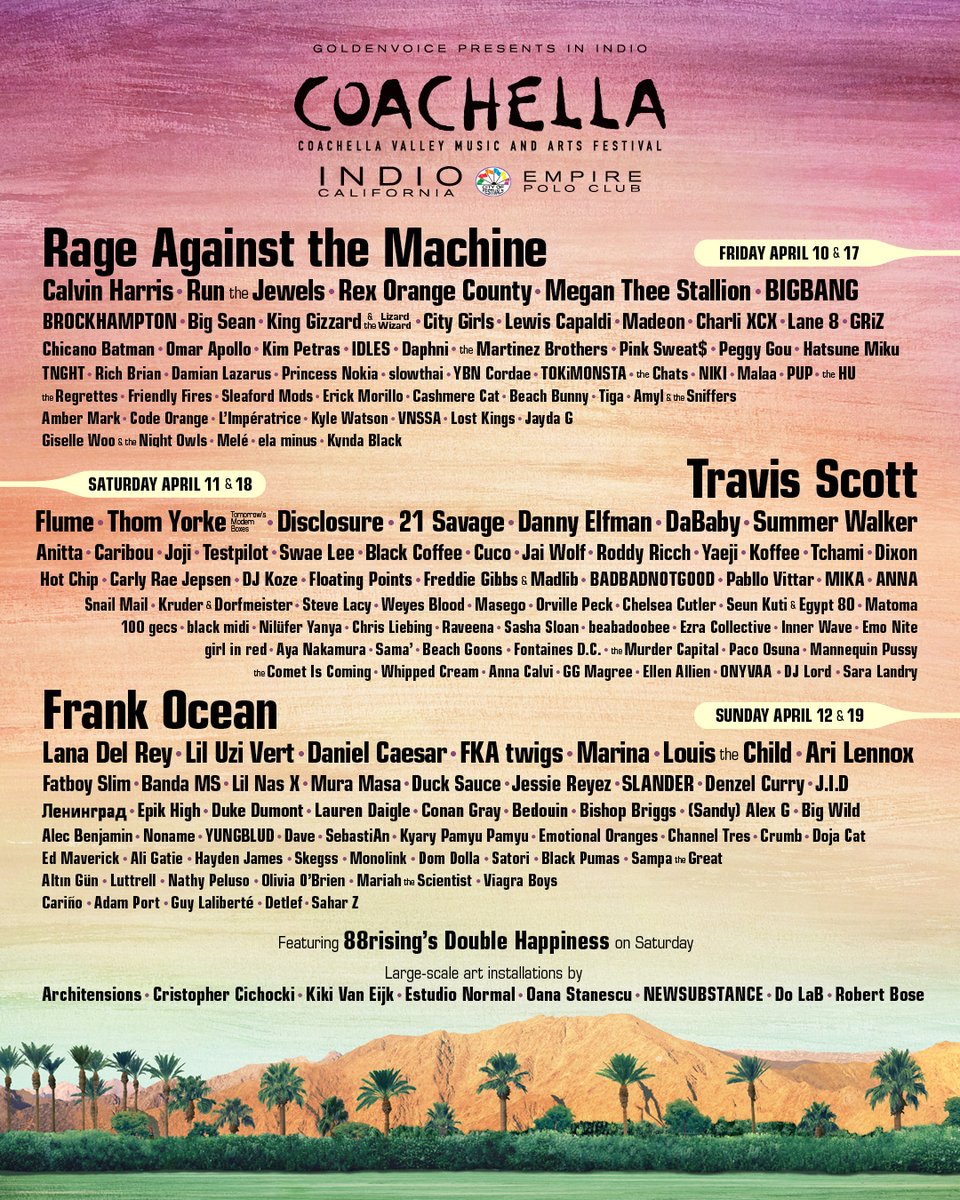 Coachella 2022 Lineup Weekend 2