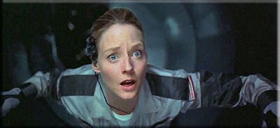 Ellie in Contact floating in space