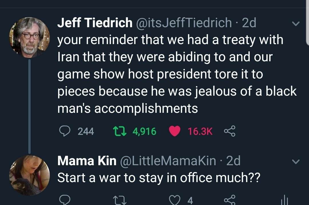 LittleMamaKin's tweet photo. We're in trouble, y'all.
#wagthedog #iran #unfitforcommand #impotus https://t.co/xnTsXCTTbg