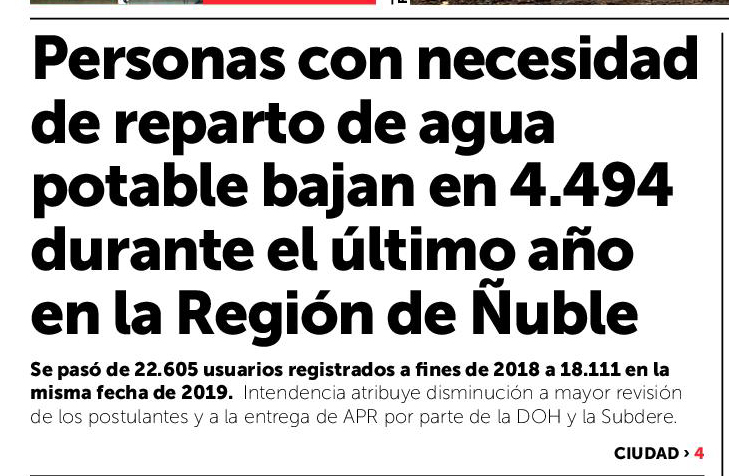 martinarrau's tweet photo. 💦Hemos avanzado en soluciones dignas y definitivas, beneficiando con agua potable rural a cientos de familias de nuestra región. Solo por el Plan Ñuble (la meta es de 700 arranques cada año), alcanzamos 883 domicilios totales el 2019. En este nuevo periodo, ¡vamos por más!. 👏 https://t.co/AcxKKMbxy0