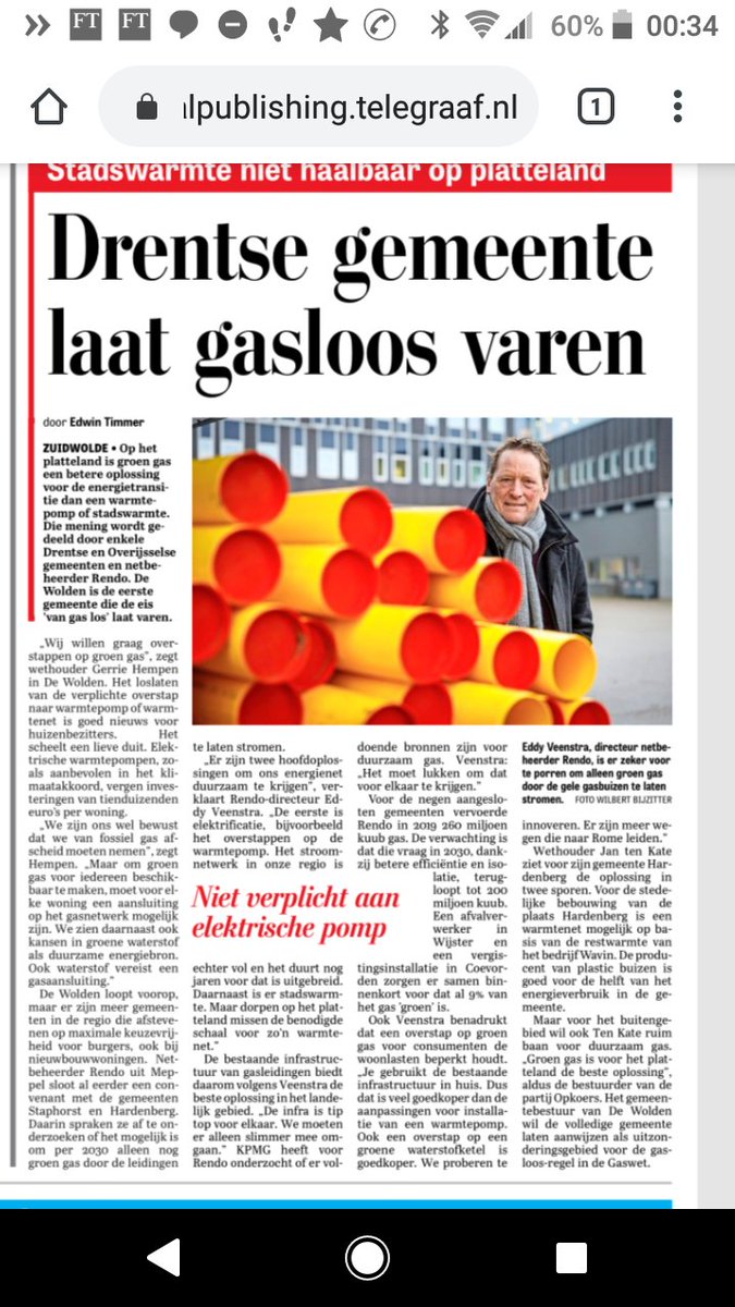 In Drenthe en Overijssel begint de victorie. Verstandige gemeenten negeren het onzinnige #gasverbod van #RutteDrie #VolgWyniasWeek