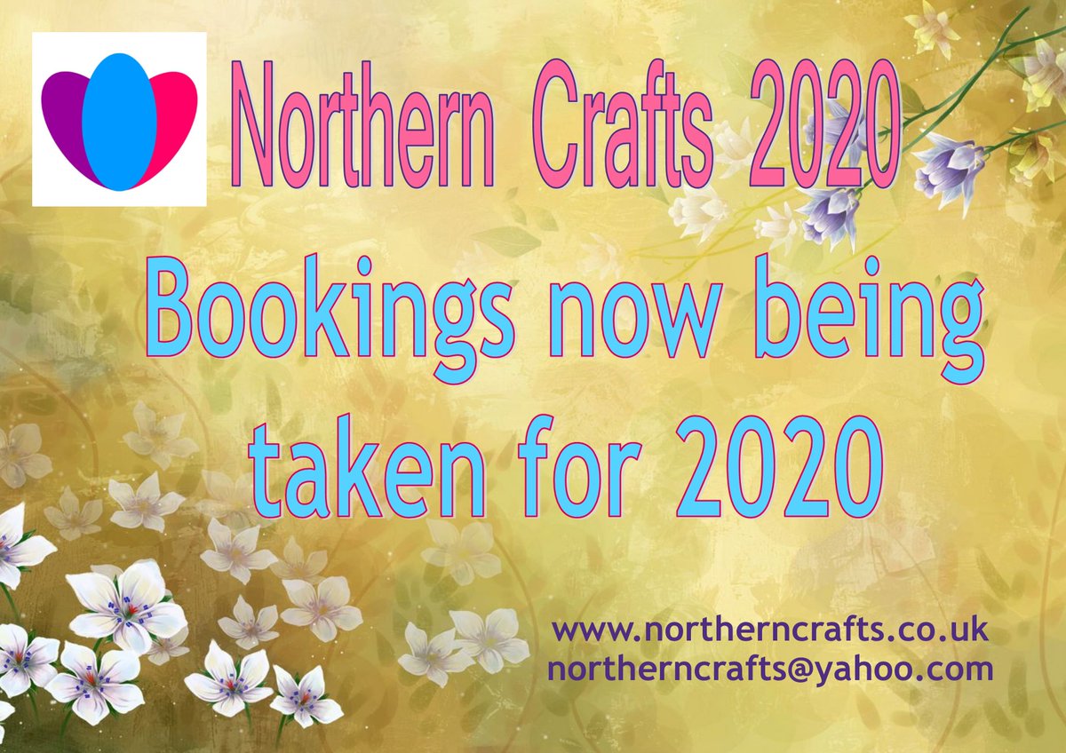 Book now for our 2020 fairs. Email northerncrafts@yahoo.com for a booking form @stallfinder @StallandCraft @bookastall