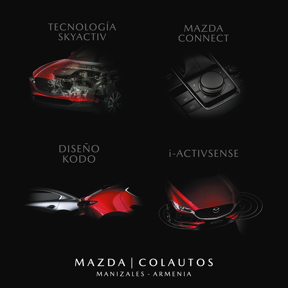 Colautos's tweet photo. Con nuestros cuatro pilares puedes estar seguro y tranquilo(a) al momento de conducir tu #Mazda. 

#Colautos ¡Tu elección más segura! | https://t.co/jIW9930JHO https://t.co/UD3hwBzNZH