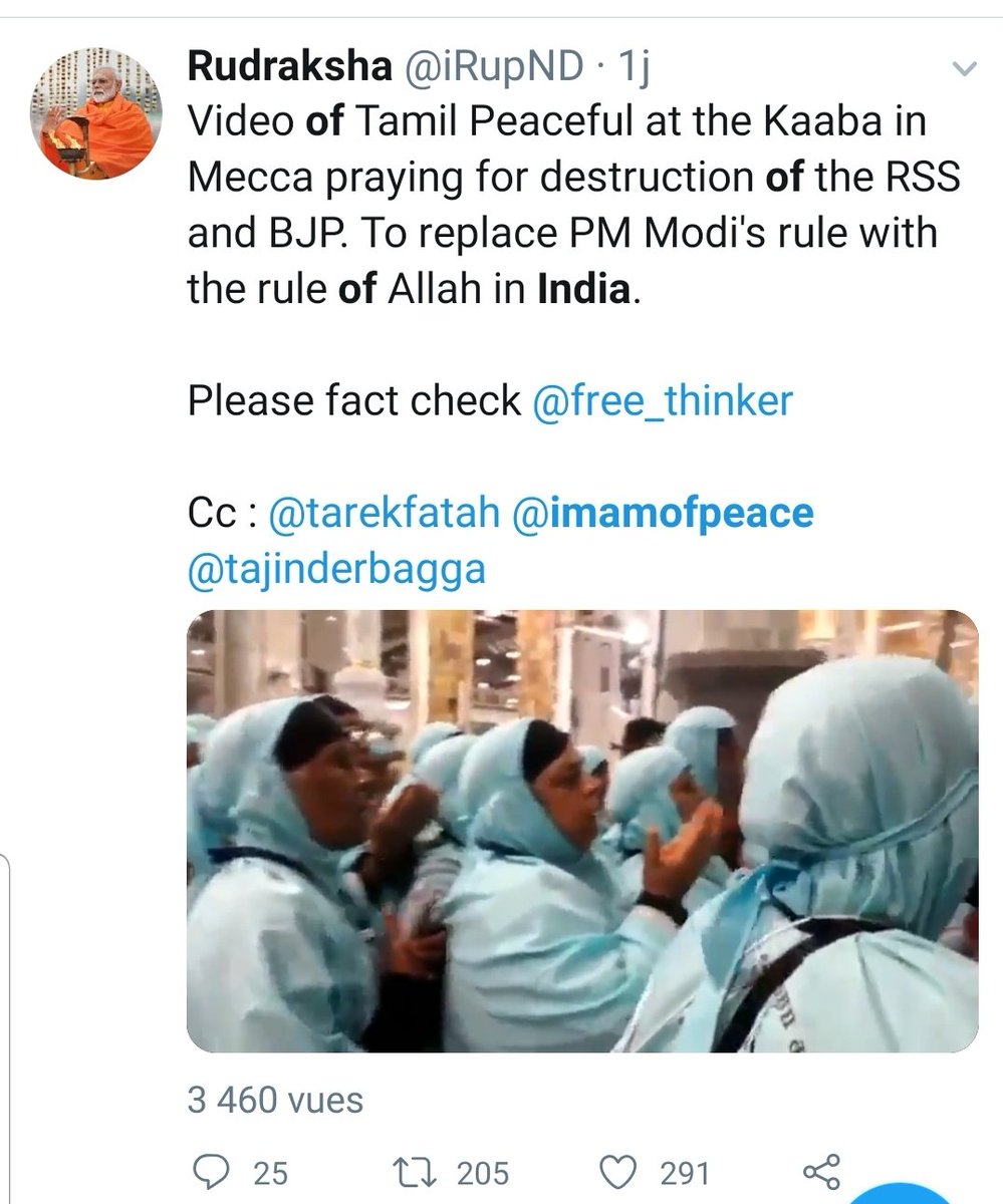 @FriedrichPieter @RajivMessage @davidfrawleyved @RameshNRao When you see a sangi attracting other sangis so that they can relay their messages of hate 👇🏽so you have here 3 big references : @TarekFatah @Imamofpeace the PseudoImam @tajinderbagga