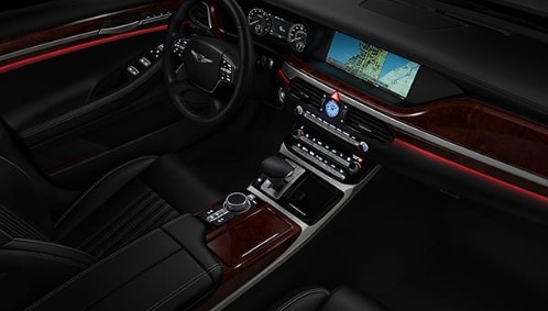 MirakAutomotive's tweet photo. With seven colors to choose from and adjustable brightness on your 2019 Genesis G90 door trims and dash, your G90 interior can be tailored exactly as you want it. https://t.co/7ghFou4UXY