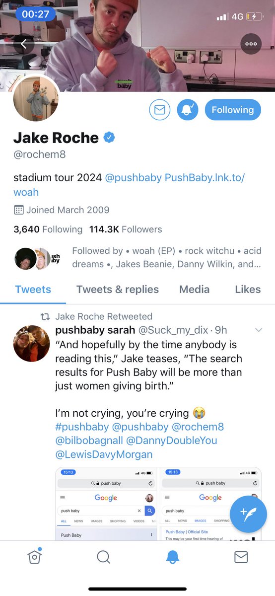 sarah_dixon2001's tweet image. Day 24, and I’m top tweet for 3 of the boys. I was practically begging Charley for a retweet, but he didn’t want to get involved. 

(P.S if you know what this is a reference to, I love you) 

#Pushbaby @pushbaby @rochem8 @LewisDavyMorgan @bilbobagnall @DannyDoubleYou