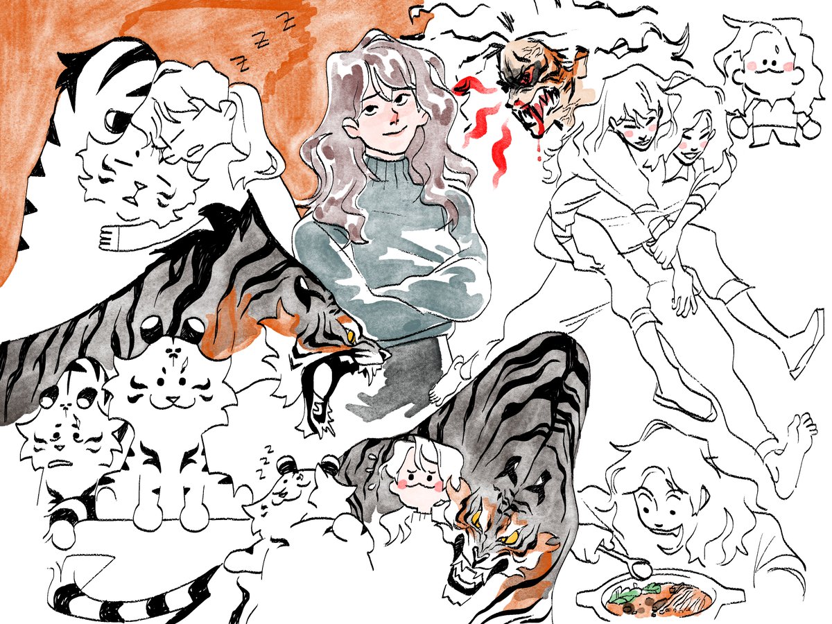 sketch page of roo! feat. unnamed gf??? 