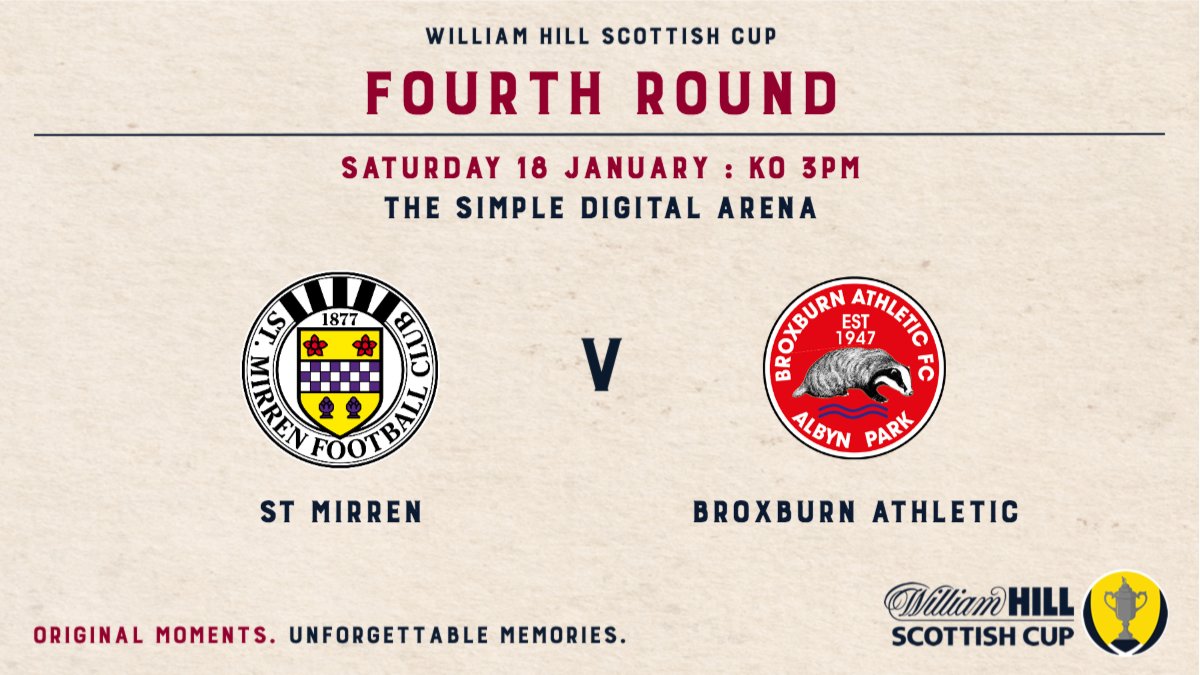 saintmirrenfc's tweet photo. A little over 2️⃣ weeks until Saints are in action for the first time in 2020 as we host @BroxburnAthFC in the @ScottishCup. 

Get your tickets at https://t.co/n8Tm5cjQfm #BackTheBuds https://t.co/E9lC81VaGE