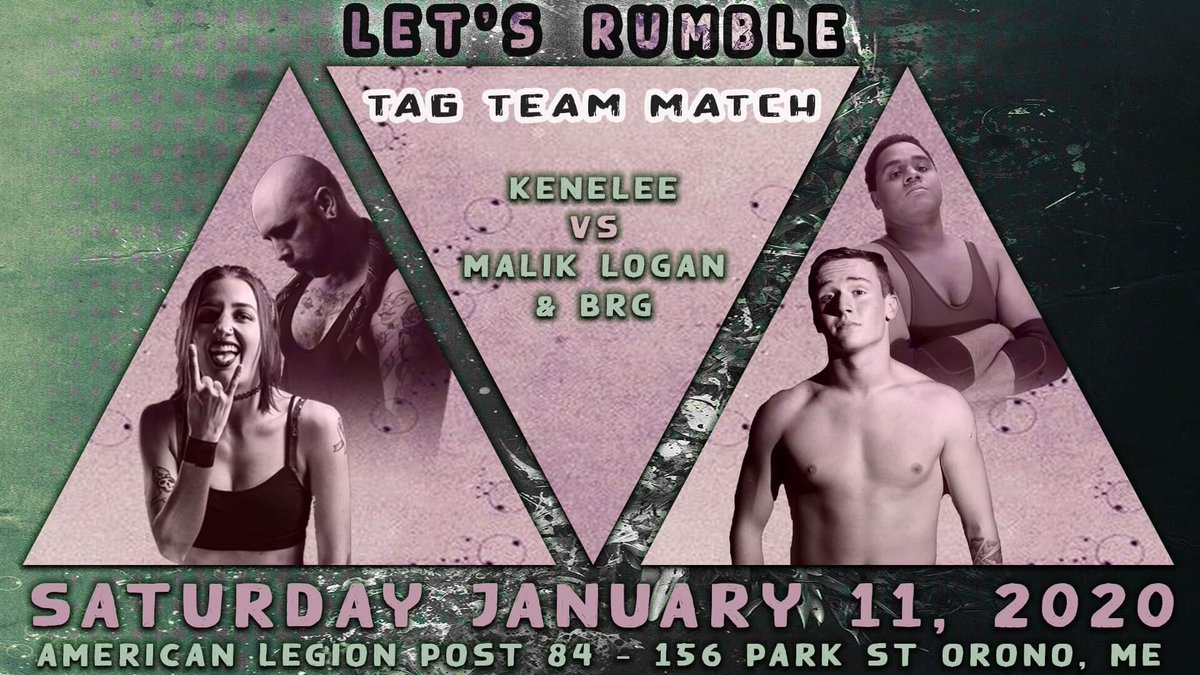 LetsWrestle207's tweet photo. BREAKING: Brett Ryan Gosselin &amp; Malik Logan reunite to collide with Alexander Lee &amp; Kennedi Copeland at Volume 12: Let’s Rumble 2020 on 1/11 in Orono, ME!

TICKETS: https://t.co/dFBw1dBV0V https://t.co/uO7atfC6jn