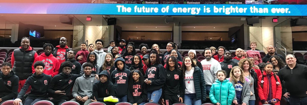 ⁦<a href="/raidersofshaker/">Shaker Raiders</a>⁩ ⁦<a href="/shakerschools/">Shaker Heights Schools</a>⁩ brought the girl’s &amp; boy’s varsity teams to support ⁦<a href="/T_Rozzay3/">Terry Rozier</a>⁩ versus the Cavs tonight! Nothing but love for one of Shaker Heights Finest! ⁦⁦<a href="/hornets/">Charlotte Hornets</a>⁩