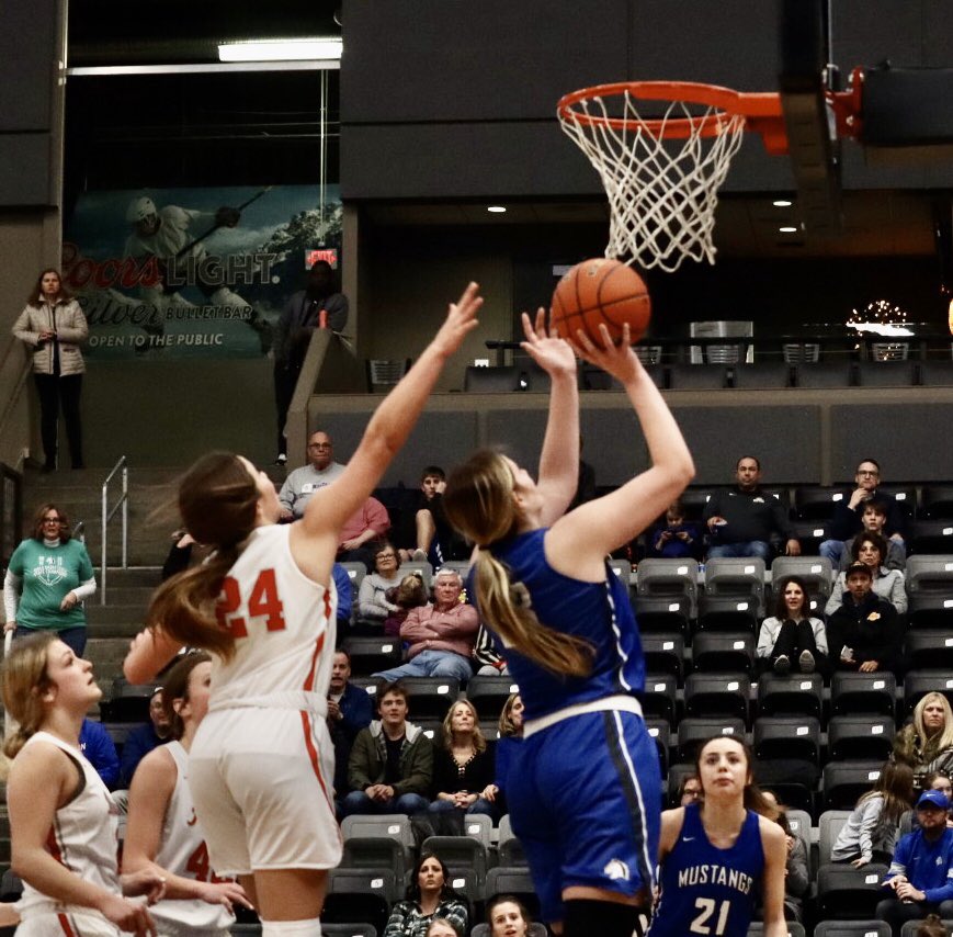 Wow! What a great job the MNHS Girls Basketball Team did today against MSHS. Almost had the win! Go Mustangs! #basketball #23