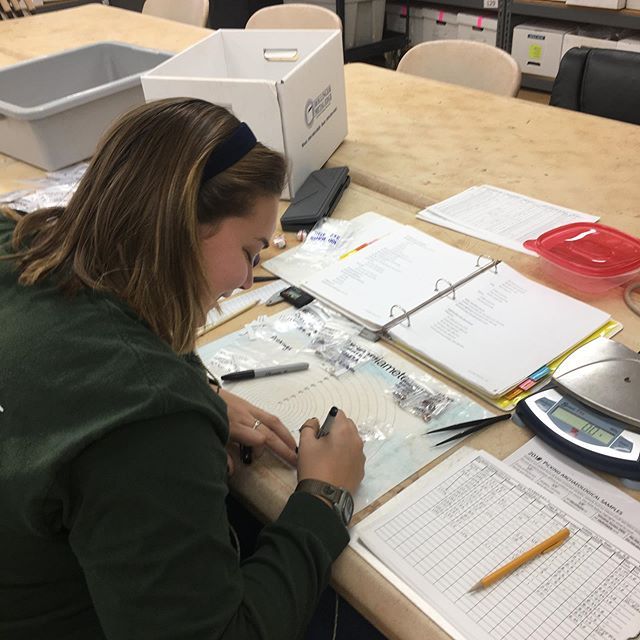 Montpelier_Arch's tweet photo. #digmontpelier intern @twb_ca is ringing in the new year by cataloging our smallest finds picked out from water screened samples. #tinyartifacts #archaeologylab #womeninscience #trowelblazers #archaeologylife https://t.co/MLEF6fbDlN https://t.co/q0YlXc0u8y