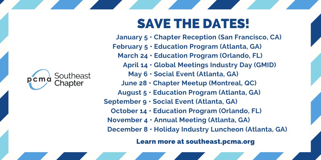 SE_PCMA's tweet image. 🎼 Oh the weather outside is frightful. 
But our #PCMASE members are SO delightful. And since we only have one place to go. Let us go! Let us go! Let us go to San Francisco.... No worries if you can not show, #SaveTheDates for our 2020 shows.📍southeast.pcma.org   @pcmahq